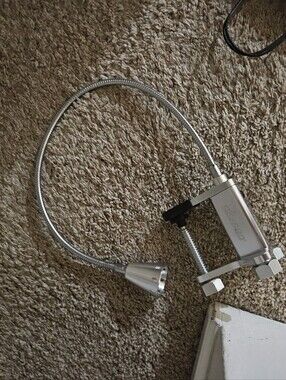 Adjustable Silver Gooseneck Clamp Grill Light